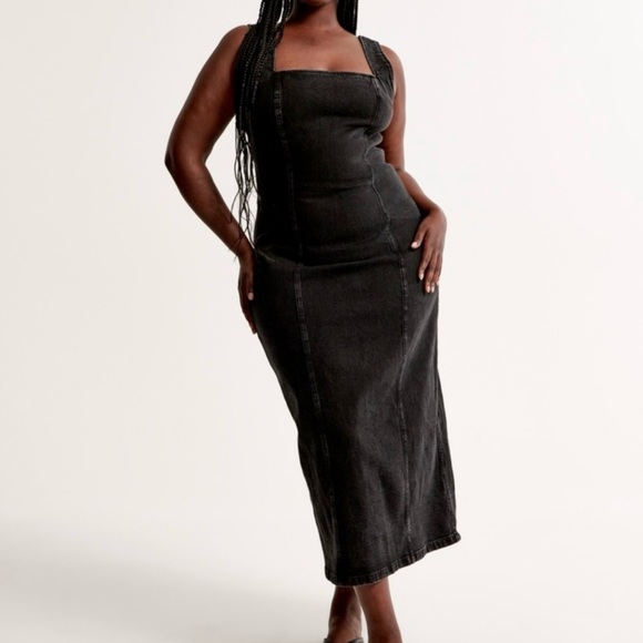 Abercrombie & Fitch Midi Denim Dress - Picture 1 of 6